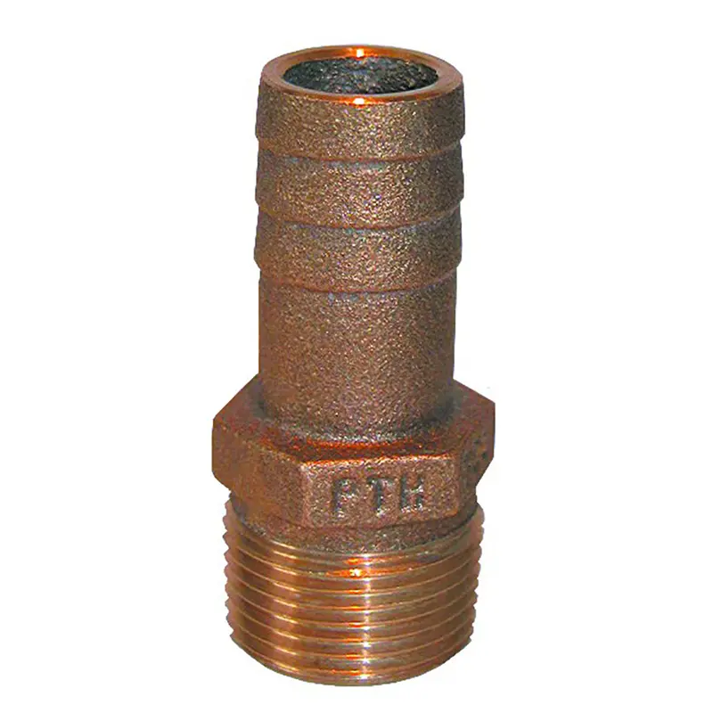 Groco 1" Npt X 1" Id Bronze Pipe To Hose Straight Fitting [Pth-1000] 1