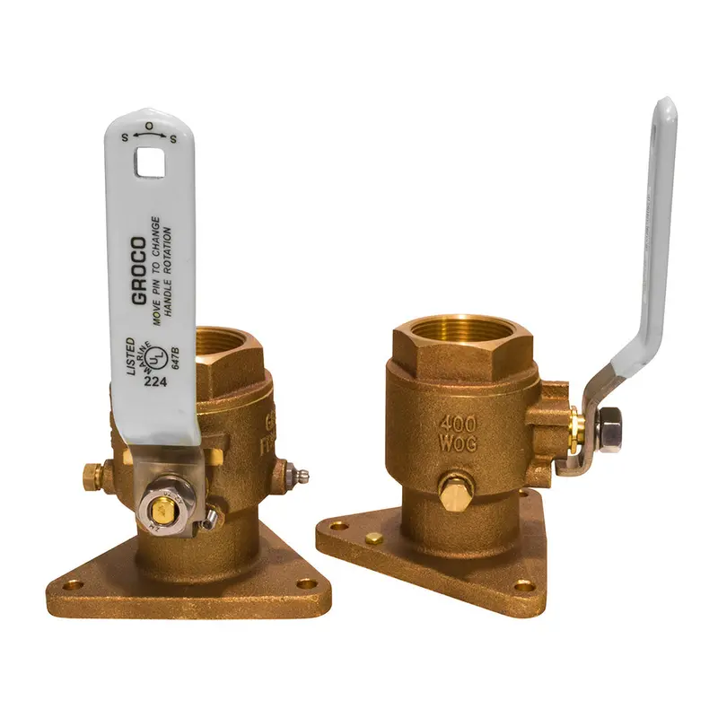 Groco 2" Bronze Tri-Flanged Ball Valve/Seacock [Fbv-2000] 1