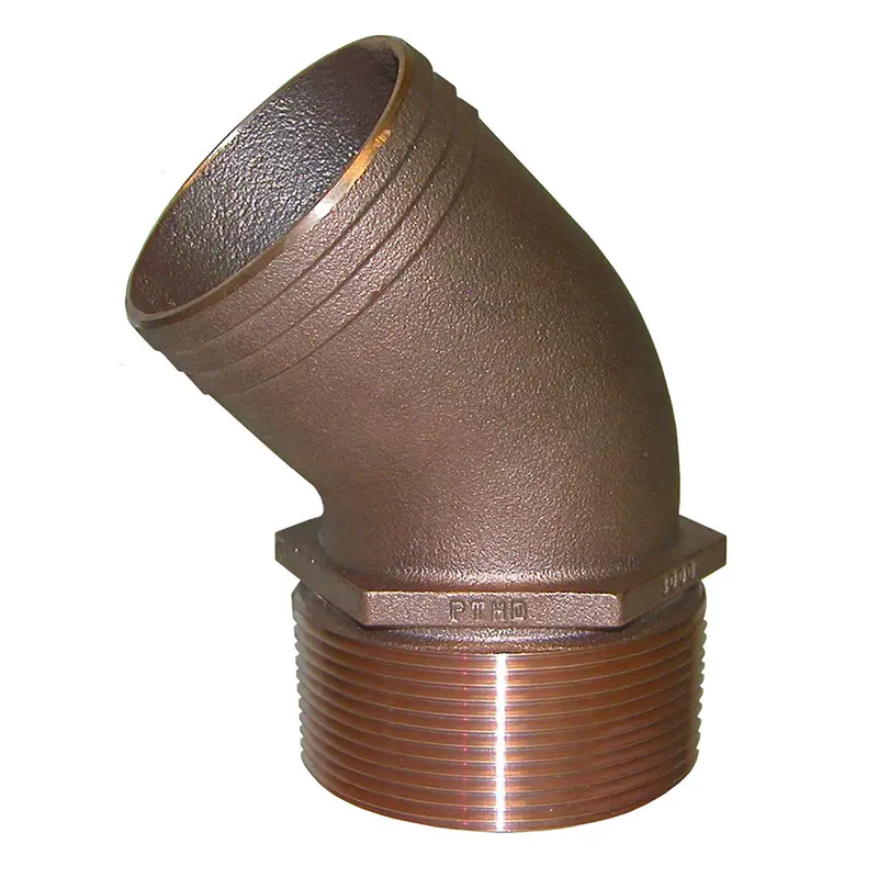 Groco 3" Npt Bronze 45 Degree Pipe To 3" Hose [Pthd-3000] 1