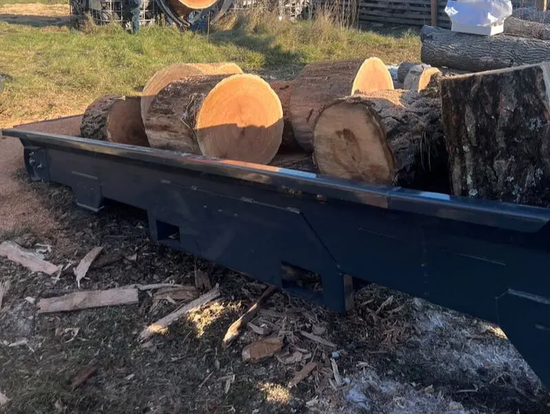 Hahn Log Splitter Infeed Conveyor | Width 32" & 40" Inches | Rust Resistance Surface 1