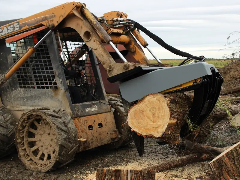 Hammer Head Pro Grapple Saw | Model Gs-44 | Grapple Opening 44" | Max Hydraulic Flow 26 Gpm | For Skid Steers 1