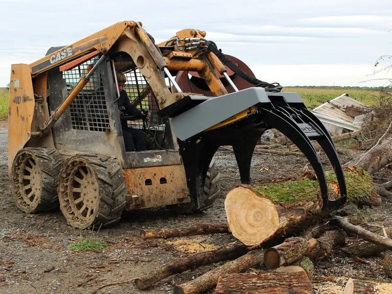 Hammer Head Rigid Grapple Saw | Model Gs-44 | Grapple Opening 44" | Hydraulic Flow 15.5-21 Gpm | For Skid Steers, Wheel Loaders & Tractors 1