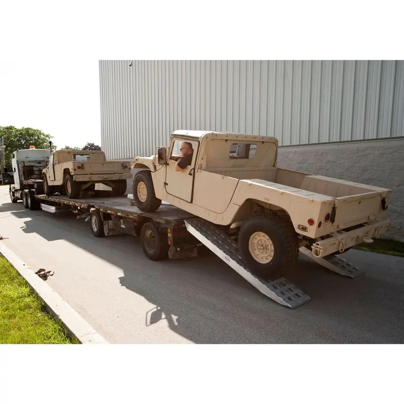 Heavy Duty Ramps 2 Bunk Load Leveler / 2 Ramp System | Model 23-24-096-02-02-Mll-2 | Size 8' L X 18" W | 23,500 Lb. Capacity | Horsepower 23 Hp | For 102" Step Deck Trailers With 24" Drop 1