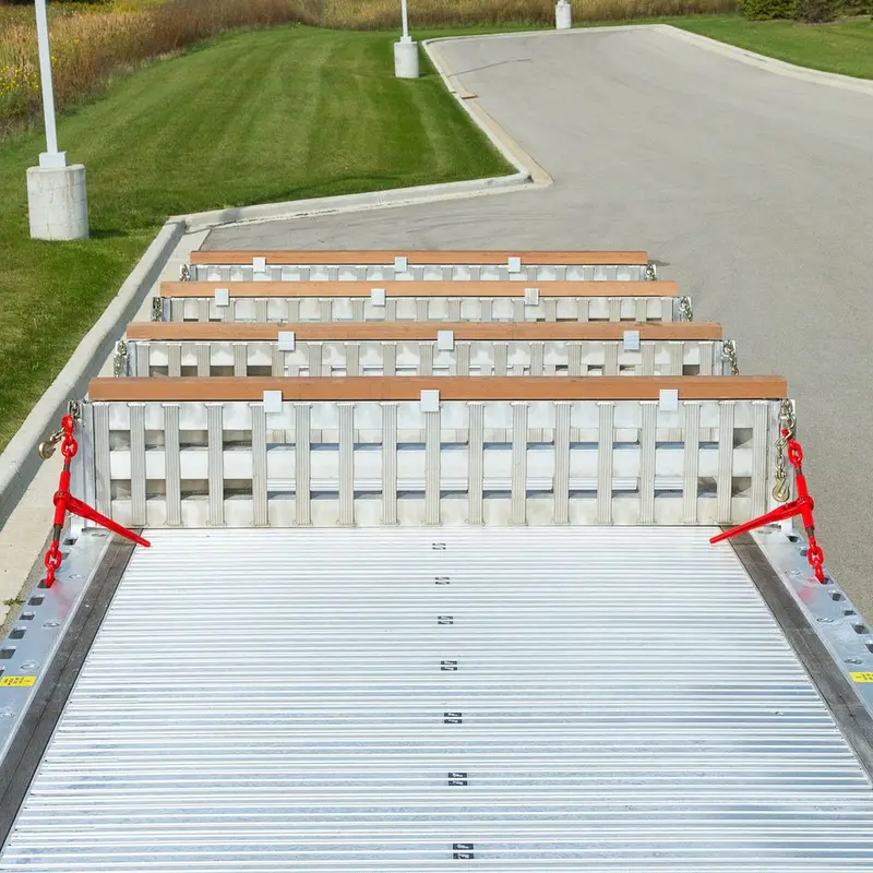 Heavy Duty Ramps 4 Bunk Load Leveler / 4 Ramp System | Model 23-20-192-02-02-Mll-4 | 8' L X 20" W | 23,500 Lb. Capacity | 23 Hp Minimum Power | For 20" Step Deck Trailers 2