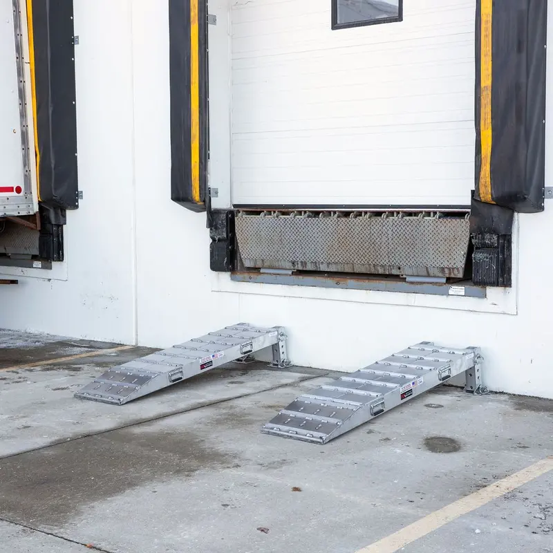 Heavy Duty Ramps Adjustable Wheel Risers | Model S-40-18-066-Riser | Size 66" L X 18" W | 23,500 Lb. Capacity | Horsepower 23 Hp | For Trailers & Loading Docks 1