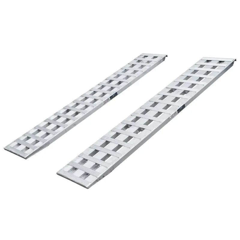 Heavy Duty Ramps Aluminum Car Trailer Ramps | Model 05-18-096-04-S | Size 8' L X 18" W | Capacity 5,000 Lb. Per Axle | Horsepower 23 Hp | For Car Haulers, Truck & Trailers 1