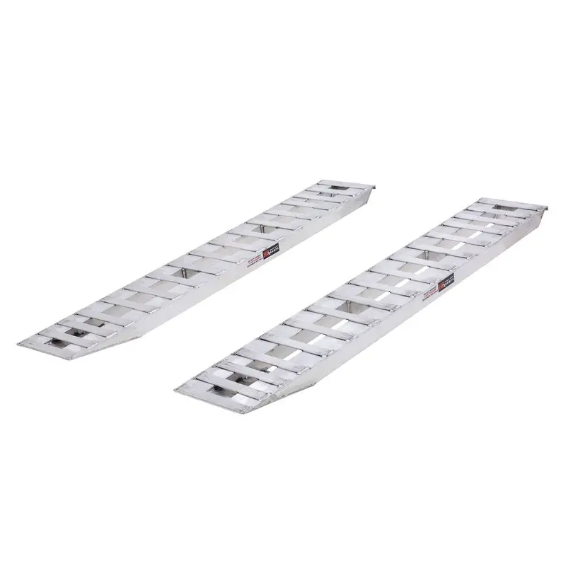 Heavy Duty Ramps Aluminum Car Trailer Ramps | Model 07-15-090-04 | Size 7' 6" L X 15" W | Capacity 7,000 Lb Per Axle | Horsepower 23 Hp | For Car Haulers & Trailers 1