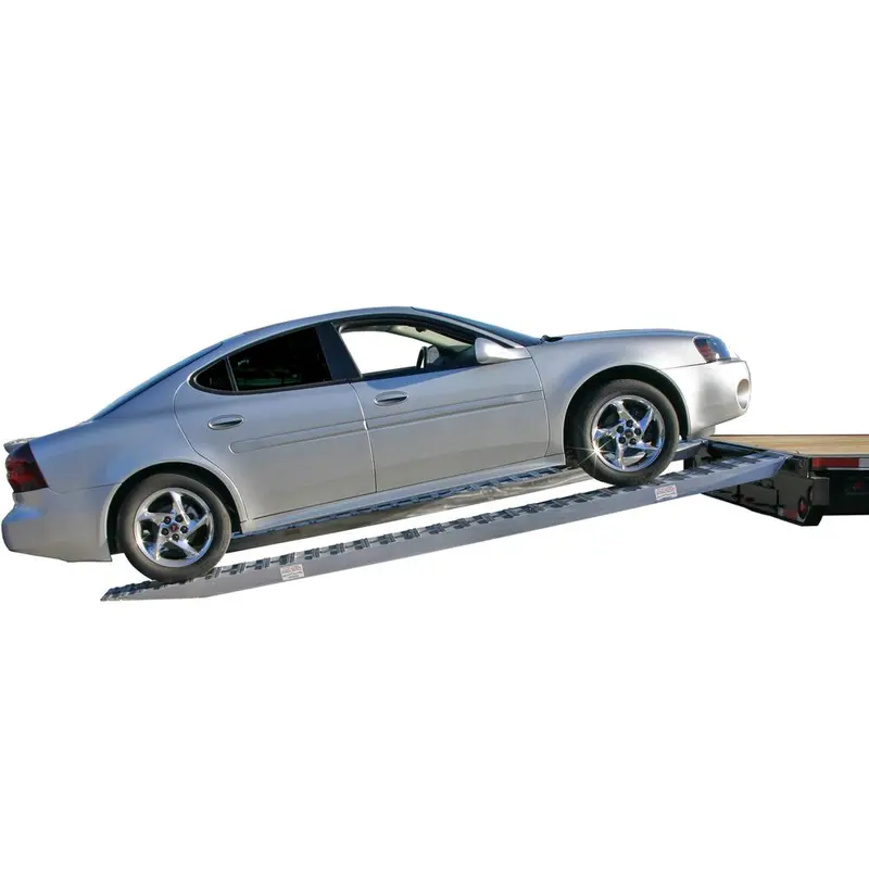 Heavy Duty Ramps Aluminum Equipment Loading Ramps | Model 10-14-090-02-S | Size 7' 6" L X 14" W | Capacity 10,000 Lb Per Axle | 0 To 25 Gpm | 23 Hp | For Skid Steers, Tractors & Loaders 1