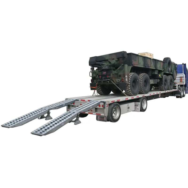 Heavy Duty Ramps Aluminum Equipment Loading Ramps | Model 23-18-096-02-02-Ll | Size 8' L X 18" W | 23,500 Lb. Capacity | Horsepower 23 Hp | For Step Deck, Flatbed & Loading Dock Applications 1