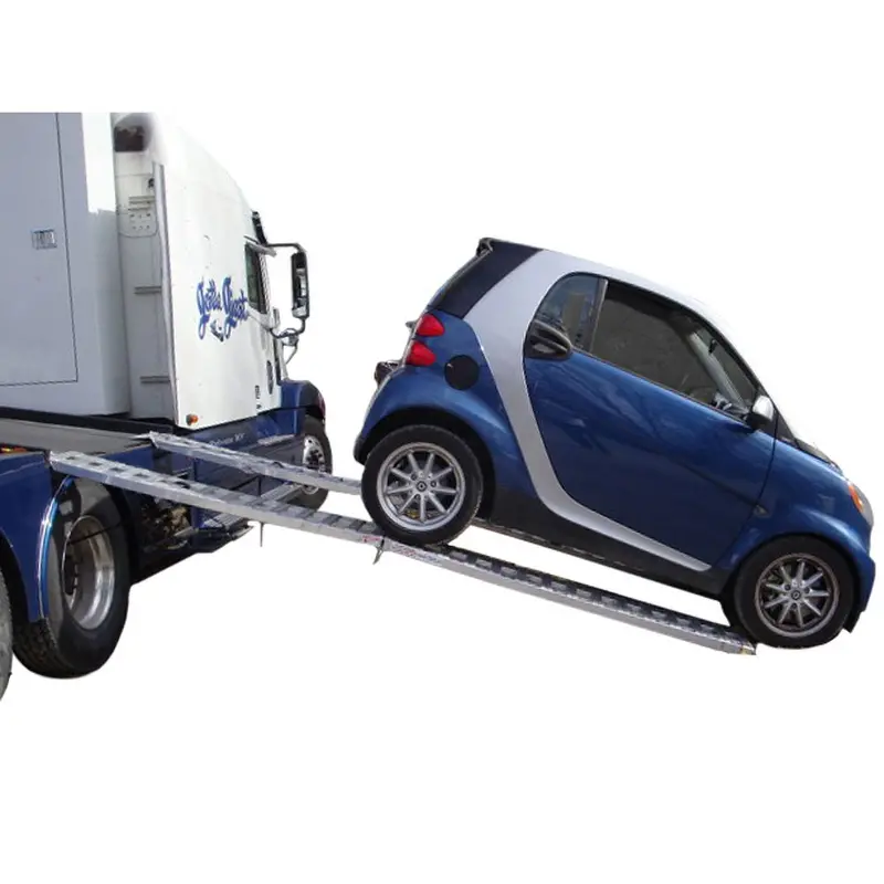 Heavy Duty Ramps Aluminum Folding Smart Car Trailer Ramps | Model 02-12-144-06-S | Size 12' L X 12" W | Capacity 2,000 Lb Per Axle | Horsepower 23 Hp | For Car Haulers & Trailers 1