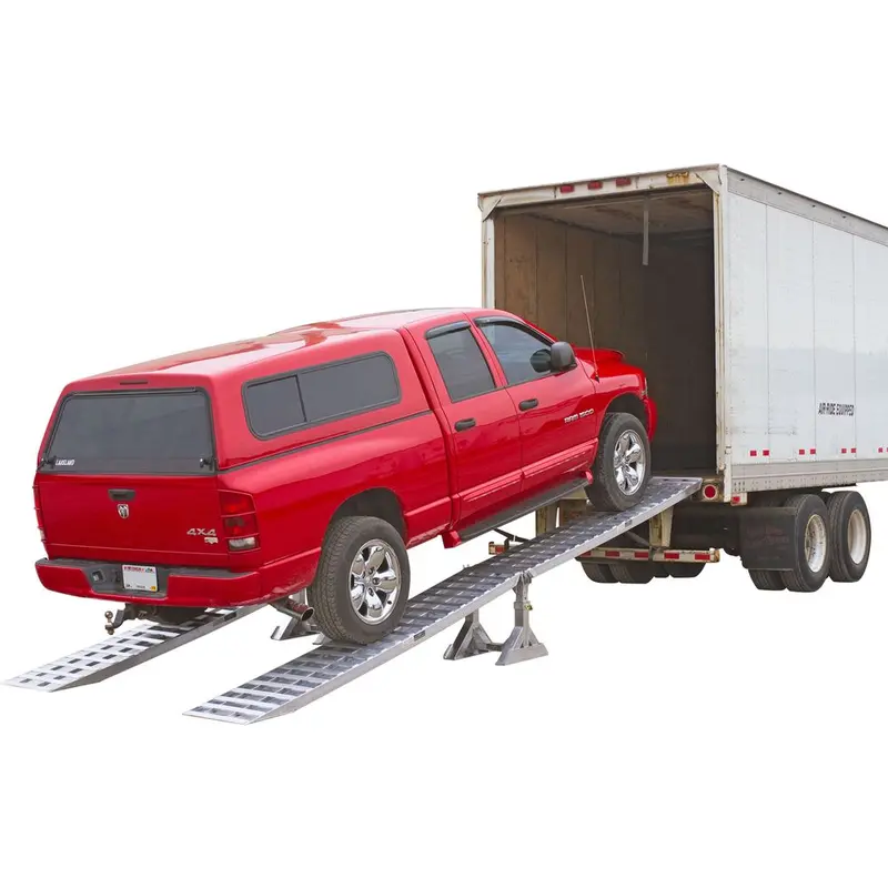 Heavy Duty Ramps Aluminum Modular Dry Van Truck Trailer Ramp System | Model 05-20-240-02-06M-High-Rev1 | 20' L X 20" W | 5,000 Lb. Per Axle | Horsepower 23 Hp | For Dry Vans, Box Trucks & Cargo Trailers 1