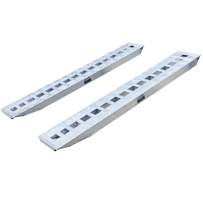 Heavy Duty Ramps Aluminum Trailer Ramps | Model 10-16-096-02-02 | Size 8' L X 16" W | 10,000 Lb. Capacity Per Axle | Horsepower 23 Hp | For Step Deck & Utility Trailers 1