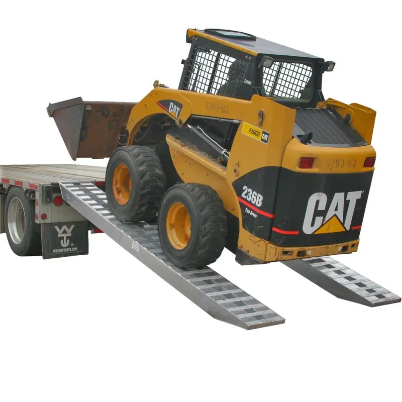 Heavy Duty Ramps Heavy Equipment Loading Ramps | Model 12-16-144-05-S | Size 12' L X 16" W | 12,000 Lb Per Axle Capacity | Horsepower 23 To 45 Hp | For Trailers With 36" To 42" Rise 2
