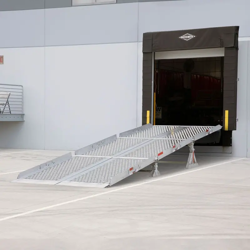 Heavy Duty Ramps Modular Mini Yard Ramp System | Model 15-84-184-06-Myr | 84" W X 15' 4" L | 25,000 Lb. Capacity | Horsepower 23 Hp | For Box Trucks & Dock Loading 1