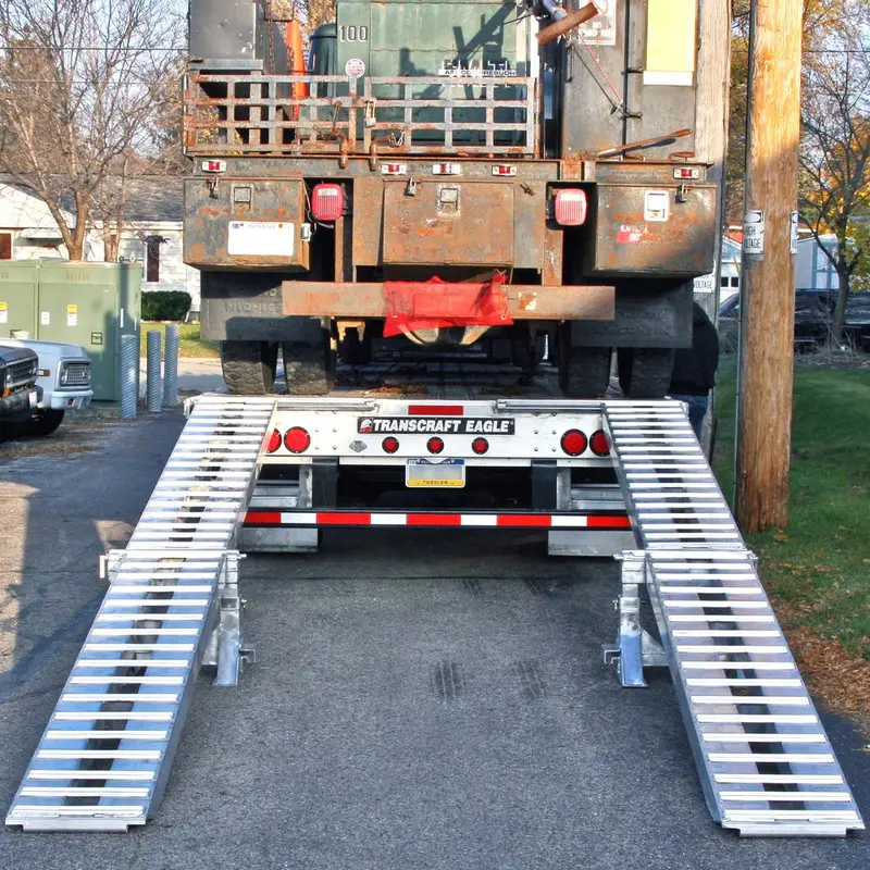 Heavy Duty Ramps Modular Step Deck Trailer Ramp System | Model 10-16-192-02-02M-S | 16' L X 16" W | 10,000 Lb. Weight Capacity | Horsepower 23 Hp | For Trailers, Loaders 1