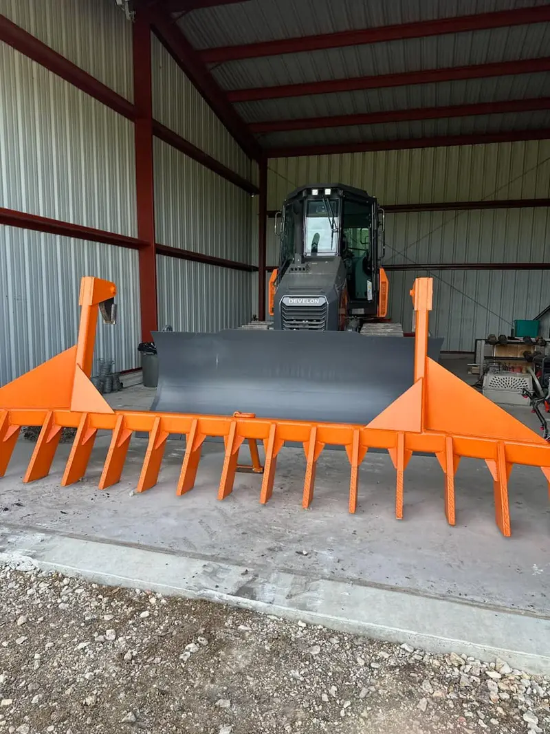 Hebbronville Machine Shop 8' To 24' Pin On Extra Heavy Duty Stacking Rake For Skid Steer 1