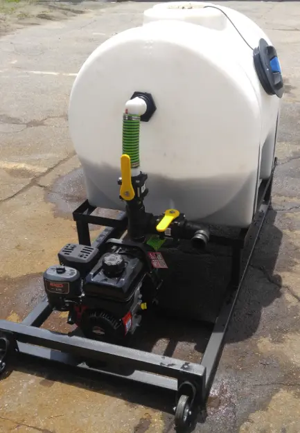 Henderson Hydroseeder 125 Gallon Tank | Model Hende125 | Width 48" | Length 75" | 6.5 To 8 Hp Engine | 20 To 100+ Hp | For Atv, Utv & Trailer 1