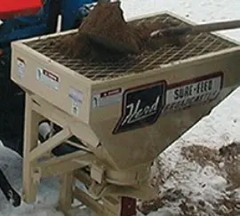 Herd Salt & Sand Spreader | Model 1200S-3Pt | Spreading Width 20' | Hopper Capacity 20 Cu. Ft. | Horsepower 30-40 Hp | For Tractors 1