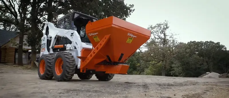 Hitchdoc Sandpiper Hydraulic Spreader | Model Hsp18 | Lime, Salt, Seed & Fertilizer Spreader | Width 30” Inches | Hydraulic Flow 10-20 Gpm | For Skid Steers 1