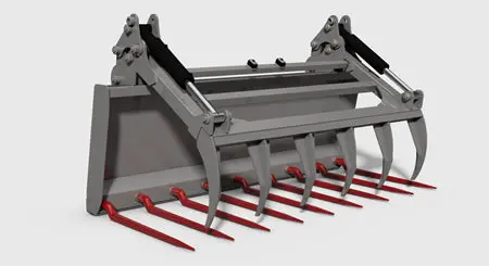 Hla Attachment Manure Fork With 84" Grapple Less Mount | 84" Grapple Length | For Tractor 1