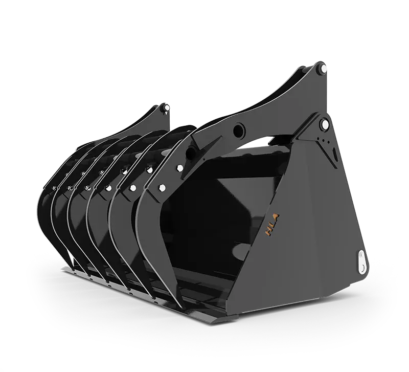 Hla Attachment Telehandler Silage Grapple Bucket Euro/Cat/Jd Global Mount | 96"-108" Width | For Tractor 1