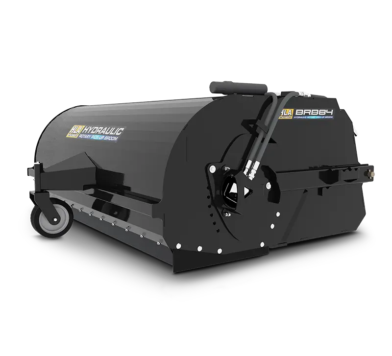Hla Attachments Hydraulic Rotary Pick-Up Broom Less Loader Mount (Required) | Width 72", 84" & 96" Inches | For Skid Steer 1