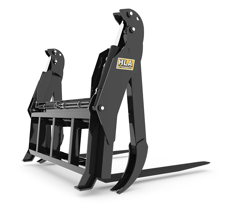 Hla Attachments Log Grapple Fork With Less Mount | Tines Length 48" And 54" Inches | For Tractor / Skid Steer / Excavator 1
