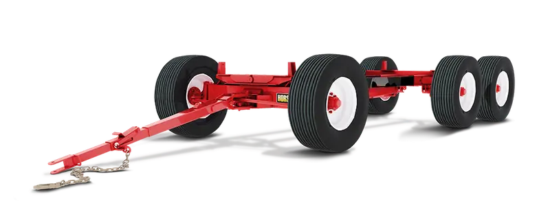 Horst Wagons 6-Wheel Hd Tandem Wagon Gear | Model 605 (30 Ton) | Wheelbase Adjustable 10' 7" - 12' 1" | For Agricultural Heavy Hauling & Forage/Grain Box Applications 1
