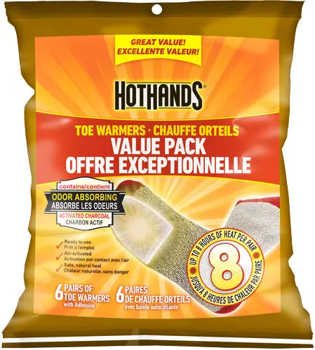 Hothands Toe Warmer Value Pack - 6 Pairs Per Pack 8 Hour W/Adhs 1