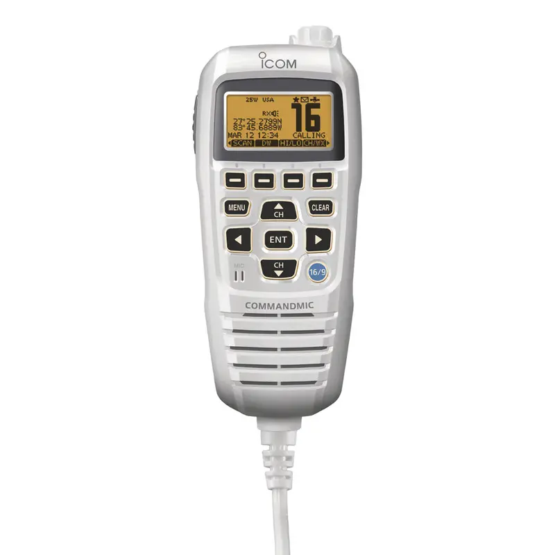 Icom Hm195 Commandmic Iv W/Yellow Blacklit Lcd - Super White [Hm195sw 42 Exp] 1