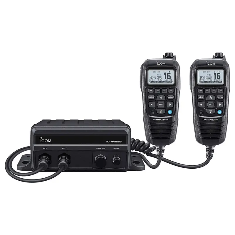 Icom Ic-M410bb 11 Black Box Vhf W/Black Command Mic  2 Command Mic Ports [M410bb 11 Usa] 1