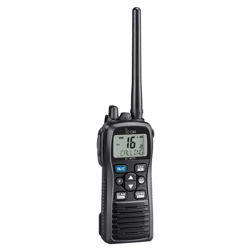 Icom Ic-M73 Plus Handheld Vhf Marine Radio W/Active Noise Cancelling  Voice Recording - 6W [M73 Plus 71 Usa] 1