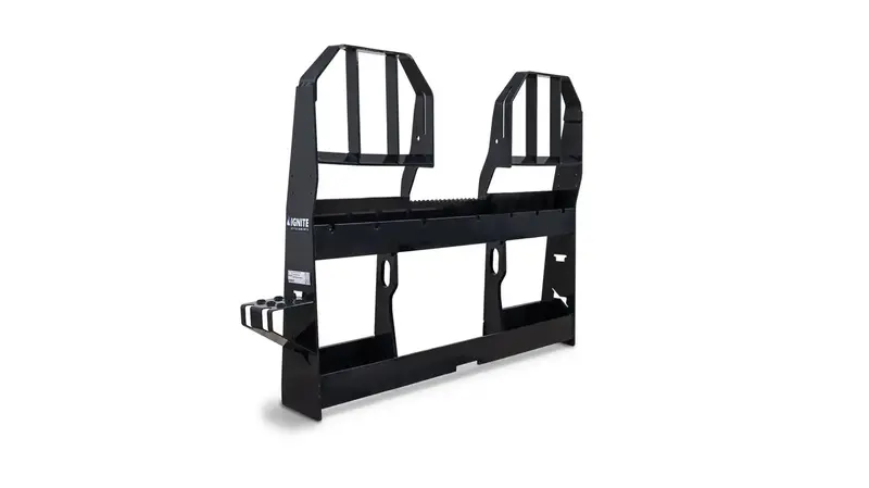 Ignite Attachments 4K Heavy Duty Pallet Fork Frame | Width 45.1" | Sku  7494774‑Pf4k451 | Oil Flow 15-40 Gpm | For Skid‑Steer/Ctl 1