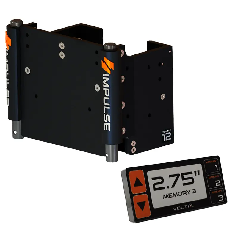 Impulse 12" Set Back Electric Jack Plate W/Smart Control - Black Anodized [75080-B] 1