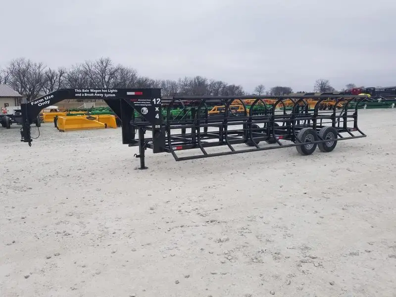 Industrias America Double Dump Hay Trailer 12X4 | Cradle Length 24' | Pull Type 1