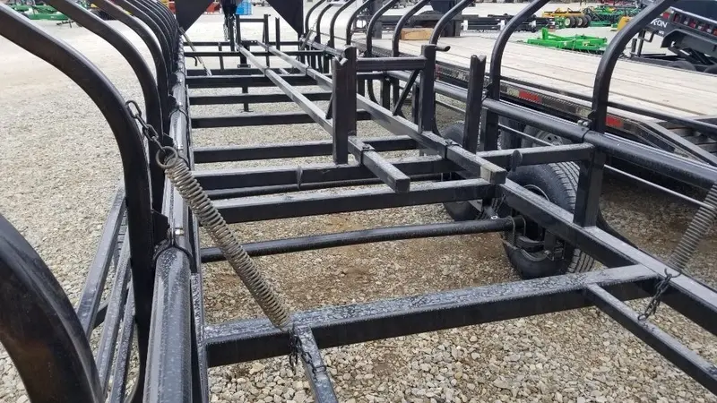 Industrias America Double Wide Hay Trailer | Model 14X4 (Manual Jack Dump) | Length 28'  | Pull Type 1