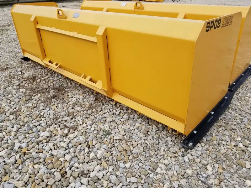 Industrias America Snow Pusher | Model Sp-09 | Clearing Width 9' | Snow Capacity 2.25 To 2.75 Cubic Yards | 12 To 18 Gpm |  For Skid Steers 1