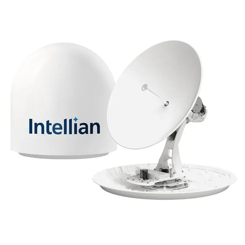 Intellian T100n 1M Maritime Global Satellite Tv Antenna System In V100nx Matching Radome [T4-101Bw3] 1