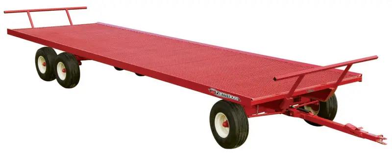 Jbm 20’ To 36' Flat Rack With 6 Wheel Bale Wagon Farmboss For Tractor 2