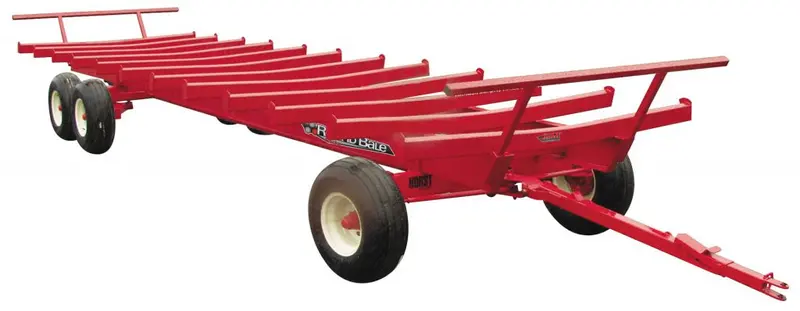 Jbm 20′, 24′, 30′ & 36′ Round Bale Wagon With Rear Hitch For Tractors 1