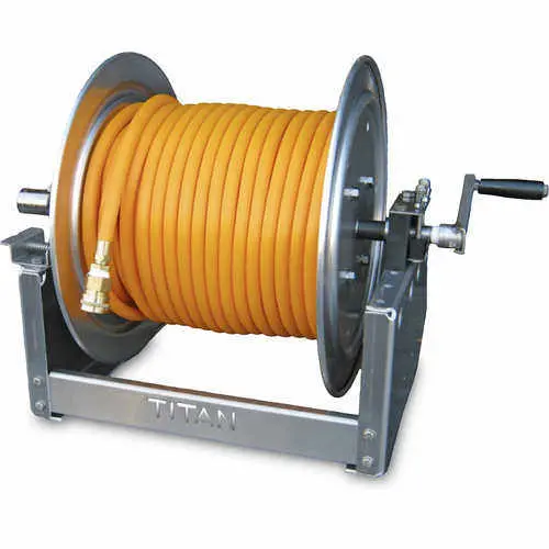 King’S Skid Sprayer | 12” Manual Hose Reel W/ 300’ Of 3/8” High-Pressure Hose | Accessory 1