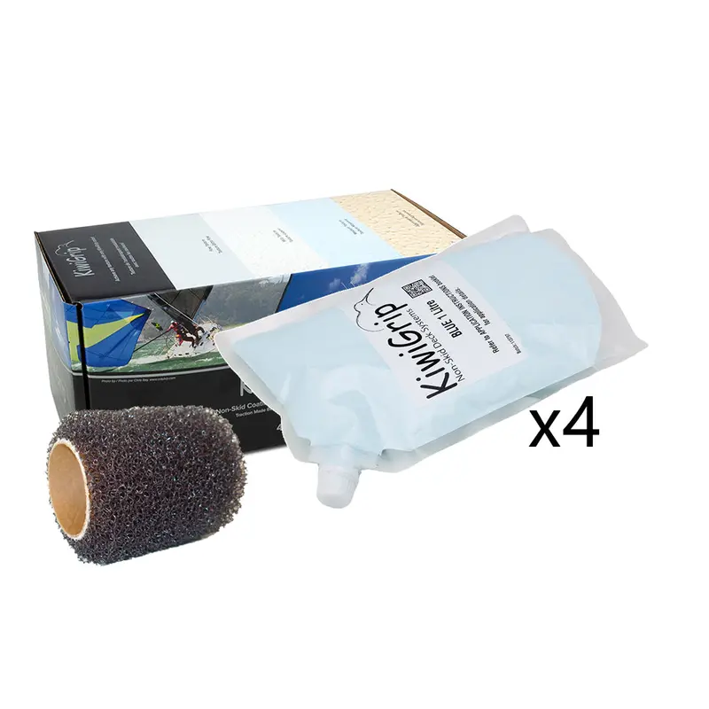 Kiwigrip 4 - 1 Liter Pouches - Blue W/4" Roller [Kg-4Bl-Pr] 1