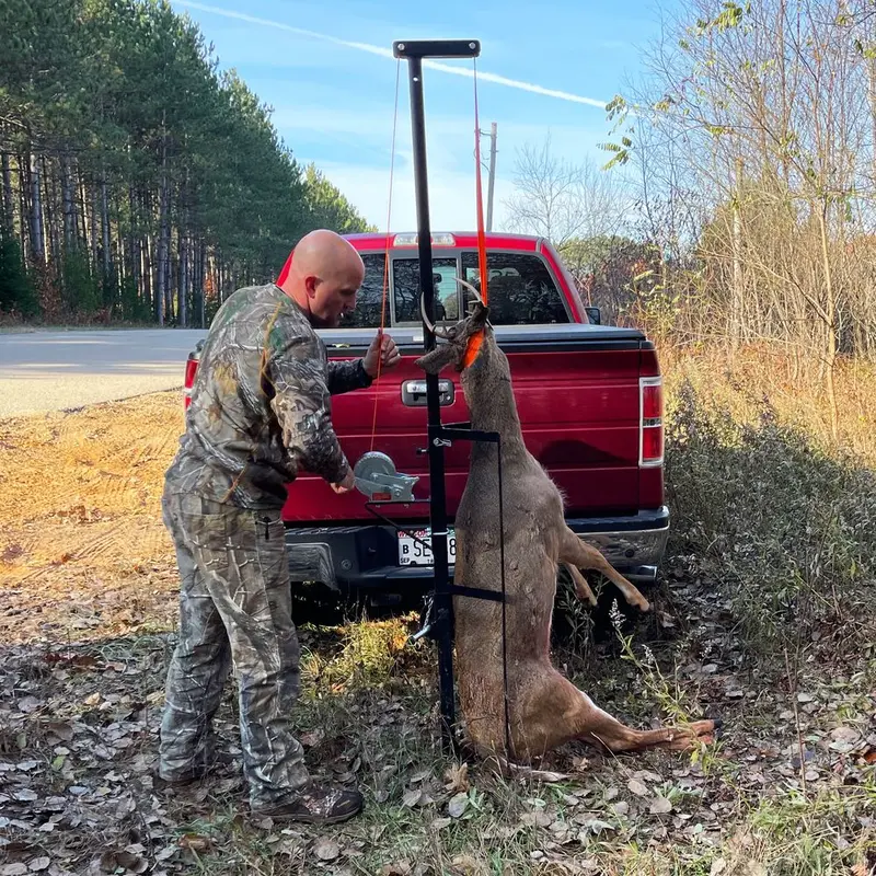 Kshot Deer Hoist & Carrier | Cl-Deer-Hoist-Carrier | Width 30" | 600 Lb Capacity | Hitch Mounted | | 20 To 100+ Hp For Trucks & Suvs 1