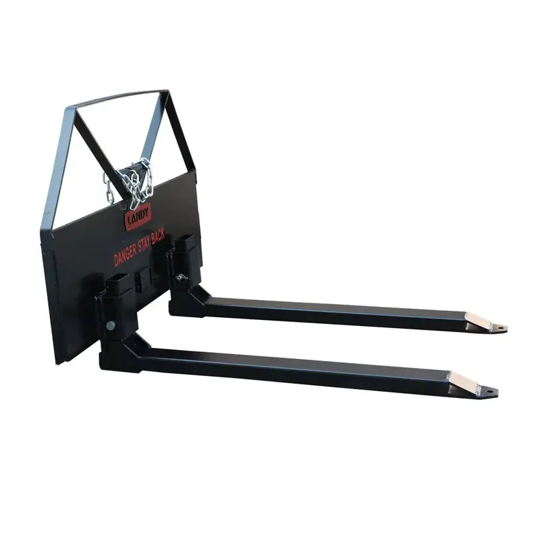 Landy Attachment  Economy Pallet Forks | Frame Width 49" | 6-30+ Gpm | For Skid Steers 1