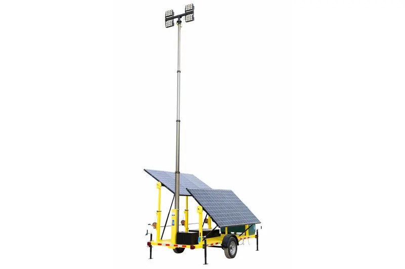 Larson Electronics 1.59Kw Solar Power Generator With Pneumatic Light Tower Mast - (4) 100 Watt Led Lights 1