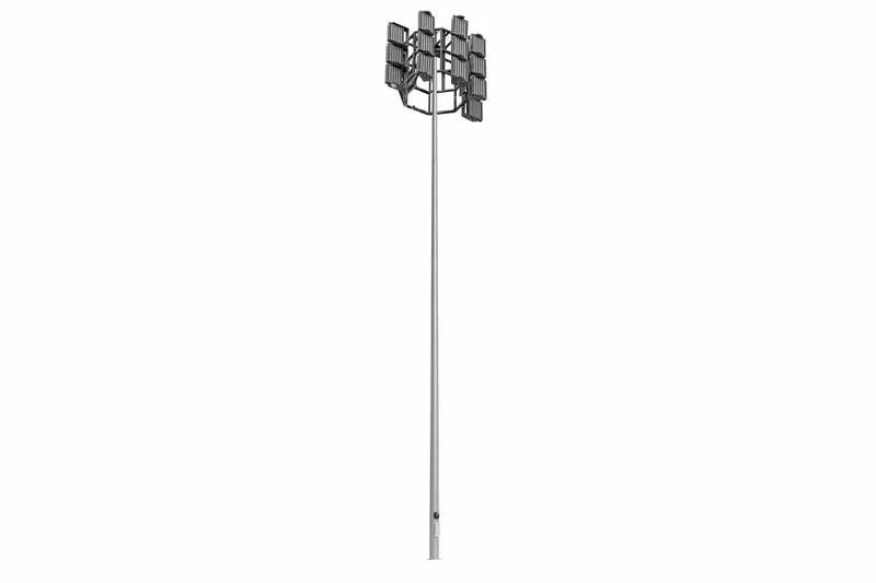 Larson Electronics 100' Stationary High Intensity Led Tower - Tapered Pole - (10) 480W Led Lights - 380-480V Voltage - Removable E-Winch 2