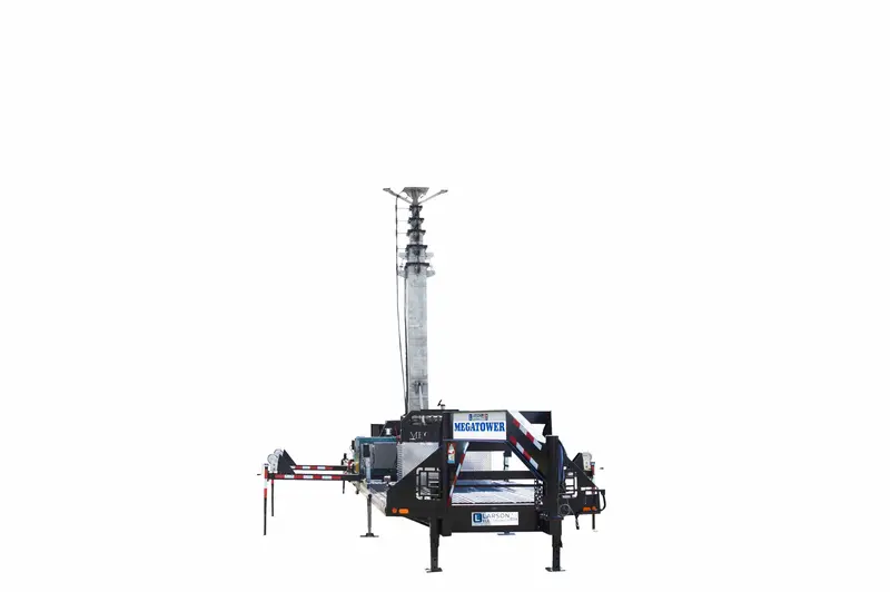 Larson Electronics 112' Hydraulic Megatower™ Mast - Skid Base - Red Led Strobe Light, Antenna Mount - Auto Retract 2