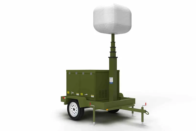 Larson Electronics 20' Telescoping Balloon Led Tower W/ 20Kw Generator - (2) 12' Portable Led Quadpods, Spare Tire 1