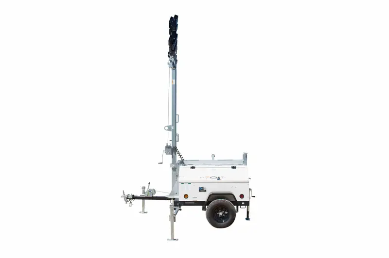 Larson Electronics 30' Portable Led Light Tower - 12Kw Diesel Generator W/ 50 Gal Tank, (4) Led Lamps, Ew - Trailer Mount 2
