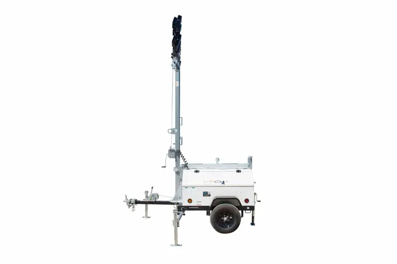 Larson Electronics 30' Portable Led Light Tower - 8Kw Diesel Generator W/ 50 Gal Tank, (4) Led Lamps - Trailer Mount 2